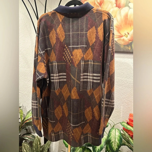 Authentic Burberry multicolor longsleeve polo shirts size L/XL (runs big) - Picture 6 of 12
